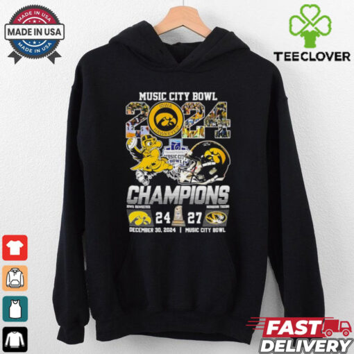 2024 Music City Bowl Iowa Hawkeyes vs Missouri Tigers Champions shirt