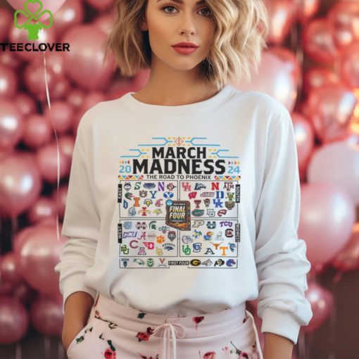 2024 NCAA Final Four 68 Team March Madness Bracket Tee shirt