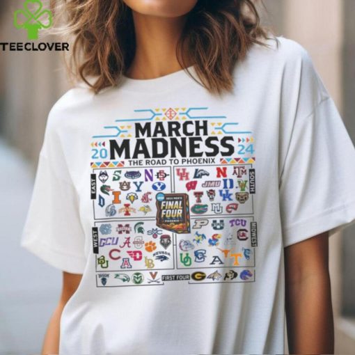 2024 NCAA Final Four 68 Team March Madness Bracket Tee shirt