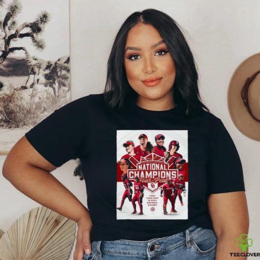 2024 NCAA Softball National Champions Four Peat Oklahoma Sooners In NCAA Softball History shirt