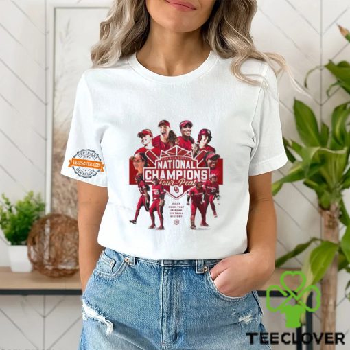 2024 NCAA Softball National Champions Oklahoma Sooners Women’s Softball First Four Peat In NCAA Softball History T Shirt