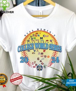 2024 NCAA Softball Women's College World Series Team Sliding Home T Shirts