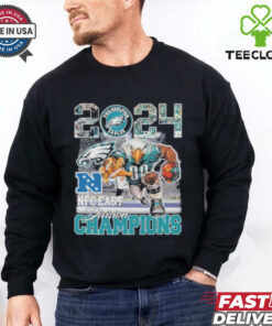 2024 NFC East Division Champions Philadelphia Eagles Mascot Vintage Hoodie T Shirt