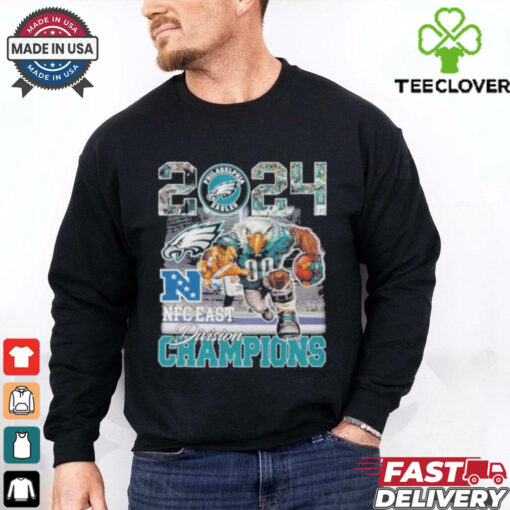 2024 NFC East Division Champions Philadelphia Eagles Mascot Vintage Hoodie T Shirt