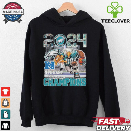 2024 NFC East Division Champions Philadelphia Eagles Mascot Vintage Hoodie T Shirt