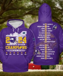 2024 NFC North Division Champions Minnesota Vikings Hoodie T Shirt