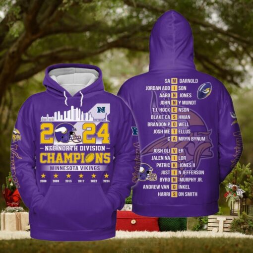 2024 NFC North Division Champions Minnesota Vikings Hoodie T Shirt