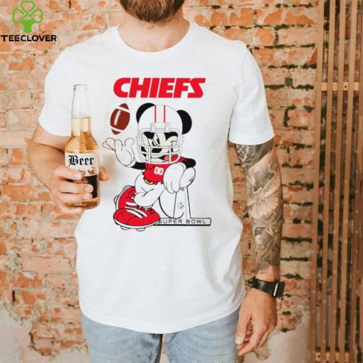 2024 NFL Championship Game Mickey Mouse Super Bowl Kansas City Chiefs football logo shirt