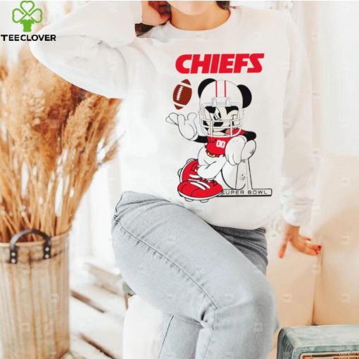 2024 NFL Championship Game Mickey Mouse Super Bowl Kansas City Chiefs football logo shirt