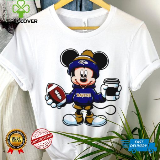 2024 NFL Championship Game Mickey Mouse coffee cup Baltimore Ravens football logo hoodie, sweater, longsleeve, shirt v-neck, t-shirt