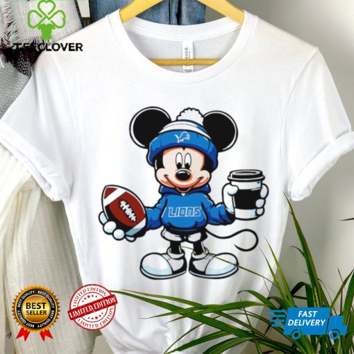 2024 NFL Championship Game Mickey Mouse coffee cup Detroit Lions football logo shirt