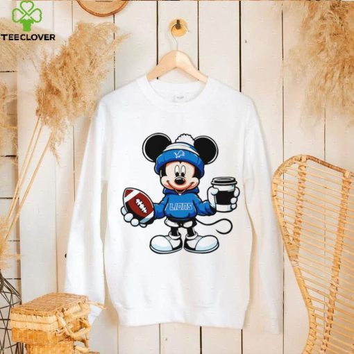 2024 NFL Championship Game Mickey Mouse coffee cup Detroit Lions football logo shirt