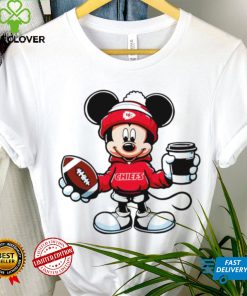 2024 NFL Championship Game Mickey Mouse coffee cup Kansas City Chiefs football logo shirt