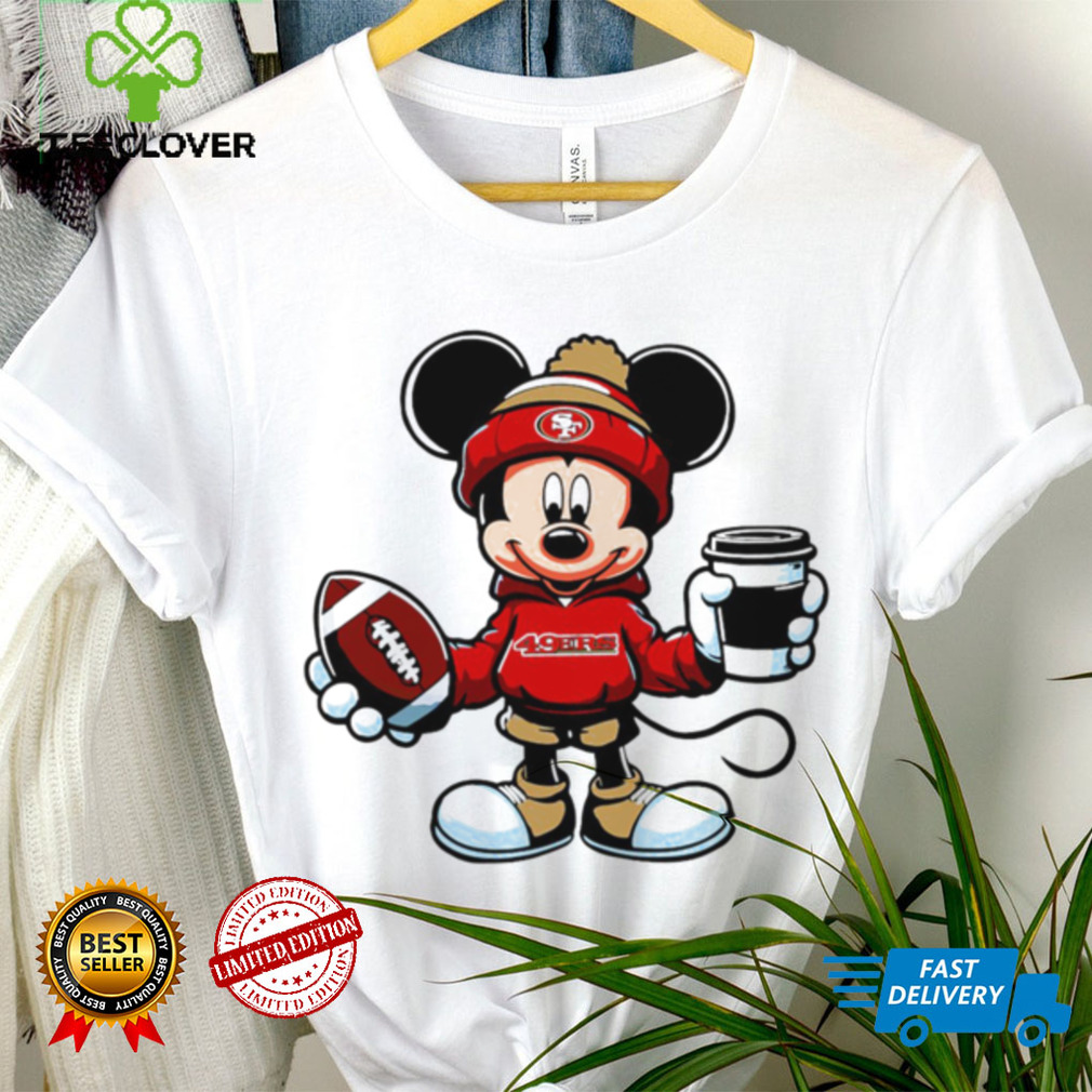 2024 NFL Championship Game Mickey Mouse coffee cup San Francisco 49ers football logo shirt 2024 NFL Championship Game Mickey Mouse coffee cup San Francisco 49ers football logo shirt