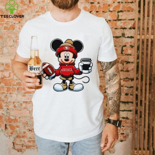 2024 NFL Championship Game Mickey Mouse coffee cup San Francisco 49ers football logo shirt