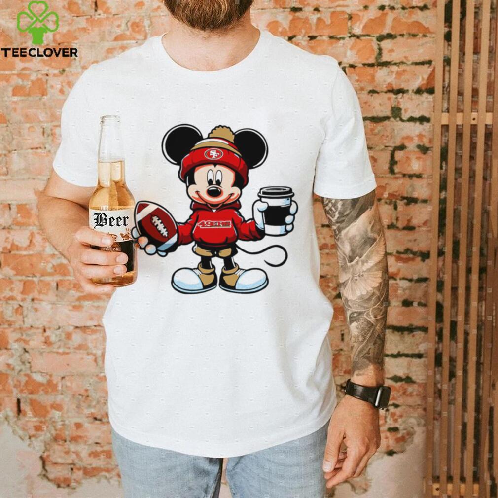 2024 NFL Championship Game Mickey Mouse coffee cup San Francisco 49ers football logo shirt 2024 NFL Championship Game Mickey Mouse coffee cup San Francisco 49ers football logo shirt