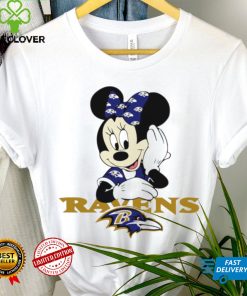 2024 NFL Championship Game Minnie Mouse Baltimore Ravens football logo shirt