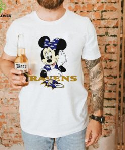 2024 NFL Championship Game Minnie Mouse Baltimore Ravens football logo shirt