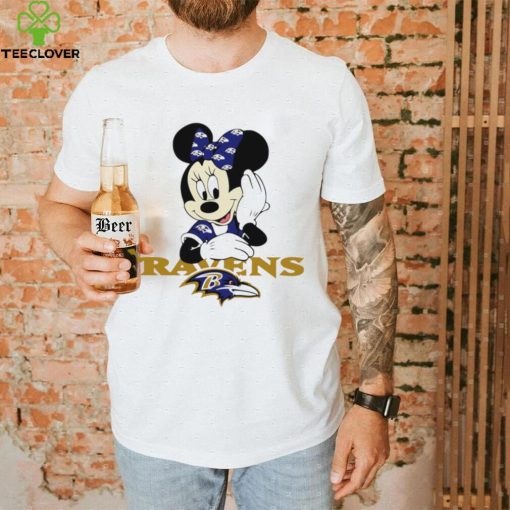 2024 NFL Championship Game Minnie Mouse Baltimore Ravens football logo shirt