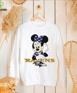 2024 NFL Championship Game Minnie Mouse Baltimore Ravens football logo shirt