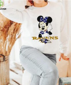 2024 NFL Championship Game Minnie Mouse Baltimore Ravens football logo shirt