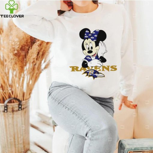 2024 NFL Championship Game Minnie Mouse Baltimore Ravens football logo shirt