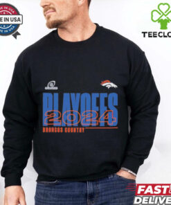 2024 NFL Playoffs Denver Broncos Shirt with a bold design celebrating the Broncos' playoff appearance, perfect for fans supporting their team during the postseason.