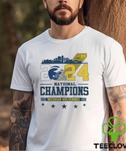 2024 National Champions Michigan Wolverines Herlmet Tee Shirt