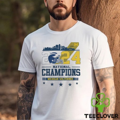 2024 National Champions Michigan Wolverines Herlmet Tee Shirt