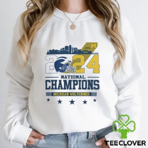 2024 National Champions Michigan Wolverines Herlmet Tee Shirt