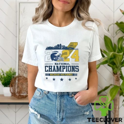 2024 National Champions Michigan Wolverines Herlmet Tee Shirt