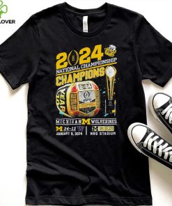 2024 National Championship Champions Michigan Wolverines 34 13 Washington Go Blue Rings Shirt