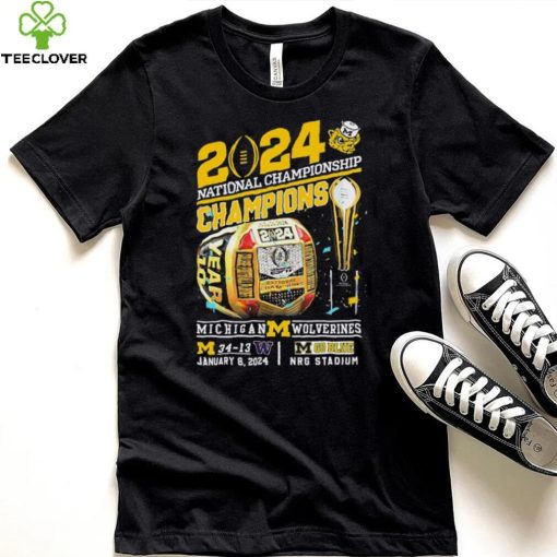 2024 National Championship Champions Michigan Wolverines 34 13 Washington Go Blue Rings Shirt