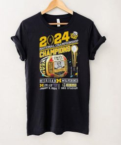 2024 National Championship Champions Michigan Wolverines 34 13 Washington Go Blue Rings Shirt