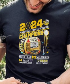 2024 National Championship Champions Michigan Wolverines 34 13 Washington Go Blue Rings Shirt