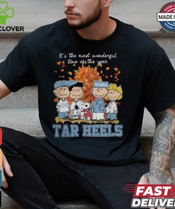 2024 North Carolina Tar Heels x Peanuts Snoopy Is The Most Wonderful Time Of The Year Shirt