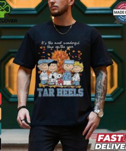 2024 North Carolina Tar Heels x Peanuts Snoopy Is The Most Wonderful Time Of The Year Shirt