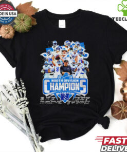 2024 North Division Champions Detroit Lions players signatures shirt