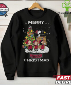 2024 Northern Illinois Huskies Snoopy And Friends Merry Christmas Shirt