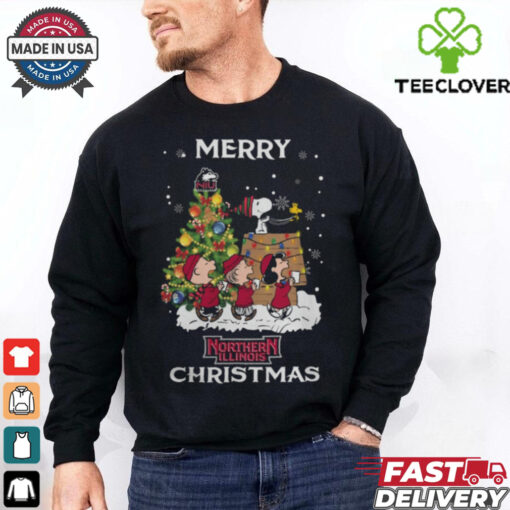 2024 Northern Illinois Huskies Snoopy And Friends Merry Christmas Shirt