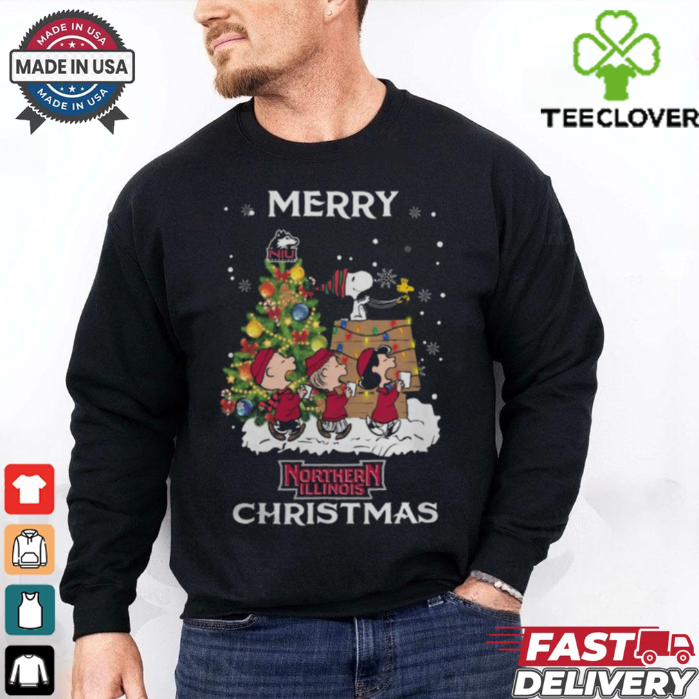 2024 Northern Illinois Huskies Snoopy And Friends Merry Christmas Shirt 2024 Northern Illinois Huskies Snoopy And Friends Merry Christmas Shirt