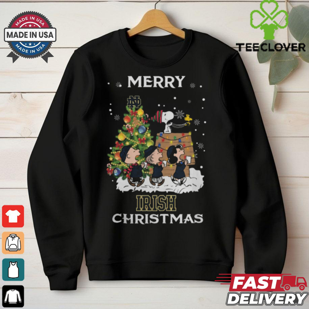 2024 Notre Dame Fighting Irish Snoopy And Friends Merry Christmas Shirt 2024 Notre Dame Fighting Irish Snoopy And Friends Merry Christmas Shirt