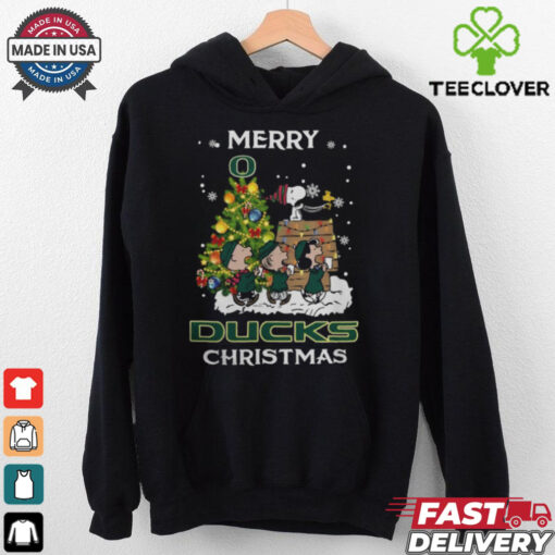 2024 Oregon Ducks Snoopy And Friends Merry Christmas Shirt