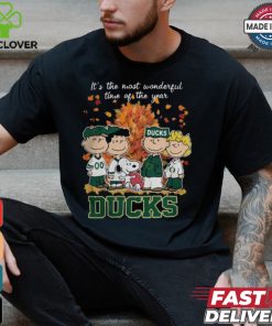 2024 Oregon Ducks x Peanuts Snoopy Is The Most Wonderful Time Of The Year Shirt
