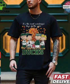 2024 Oregon Ducks x Peanuts Snoopy Is The Most Wonderful Time Of The Year Shirt