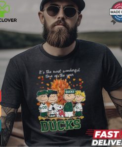 2024 Oregon Ducks x Peanuts Snoopy Is The Most Wonderful Time Of The Year Shirt