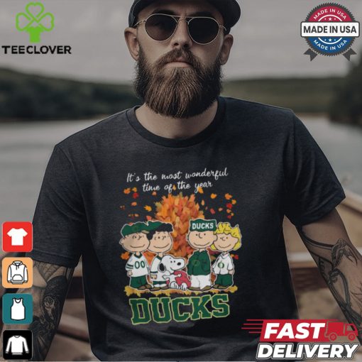 2024 Oregon Ducks x Peanuts Snoopy Is The Most Wonderful Time Of The Year Shirt