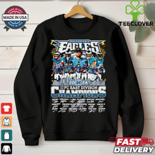 2024 Philadelphia Eagles NFC East Division Champions all team signature shirt