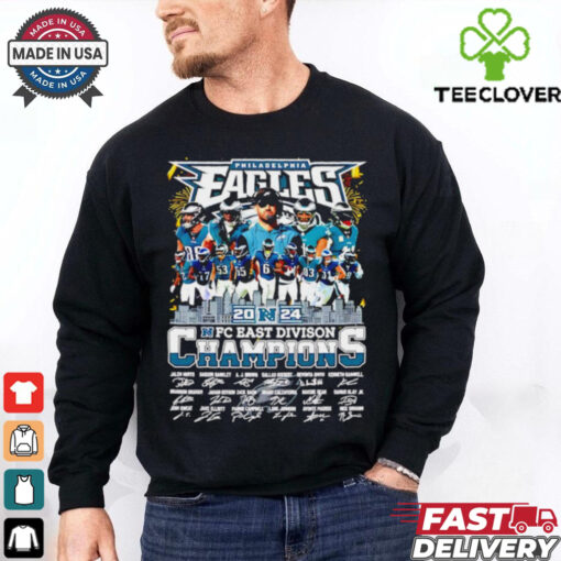 2024 Philadelphia Eagles NFC East Division Champions all team signature shirt