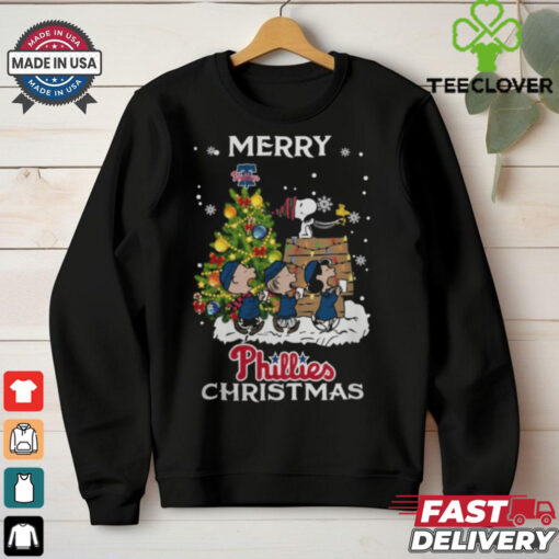 2024 Philadelphia Phillies Snoopy And Friends Merry Christmas Shirt
